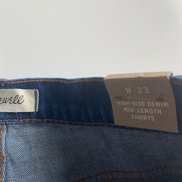 madewell high rise mid length jeans short - Picture 6 of 8